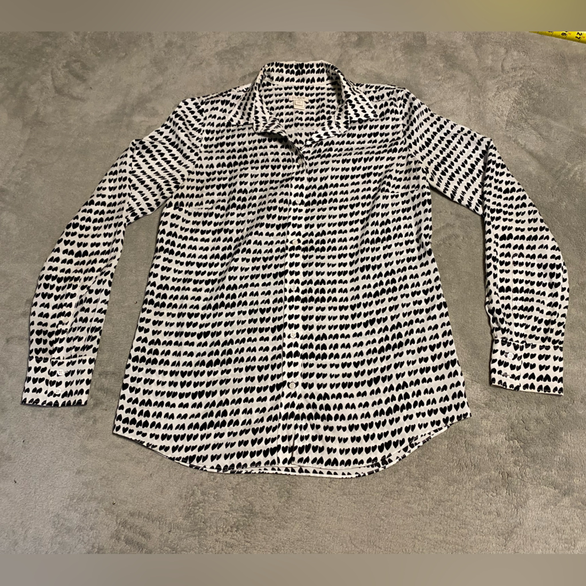 J. Crew Heart Patterned Blouse